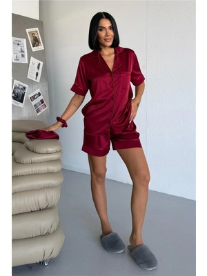 Coccolarsi Essenza Notte Bordo Saten Kısa Pijama Takımı