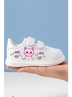 Lias Shoes Kız Çocuk Pembe Hayvancık Baskılı Spor Ayakkabı