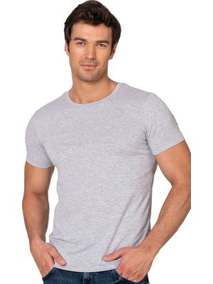 Özkan Underwear Özkan 10265 Erkek %95 Pamuklu Likralı Esnek Rahat Kapalı Yaka Kısa Kollu T-Shirt Atlet Fanila