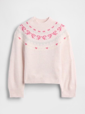 Gap Kız Bebek Açık Pembe Baby & Toddler Fair Isle Kazak
