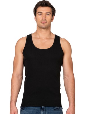 Özkan Underwear Özkan 12444 Erkek %95 Pamuklu Fitilli Derby Ribana Esnek Rahat Kalın Askılı Atlet