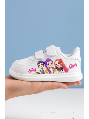 ALCdesing Sweet Kızlarr Girls Baskılı Kız Çocuk Spor Ayakkabı ve Sneakers