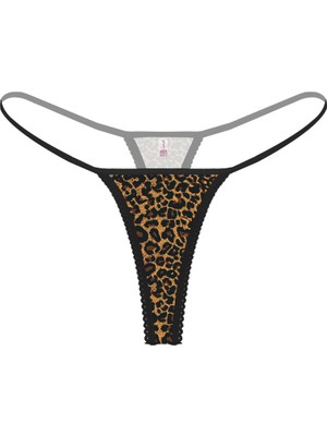 Leopar Desenli Büyük Beden Fantezi String Mery Woman