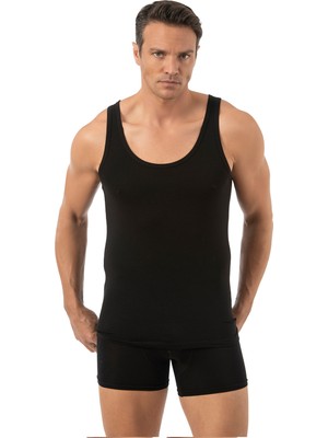 Özkan Underwear Özkan 12403 Erkek Likrasız Premium Kumaş Pamuklu Modal Esnek Rahat Kalın Askılı Atlet