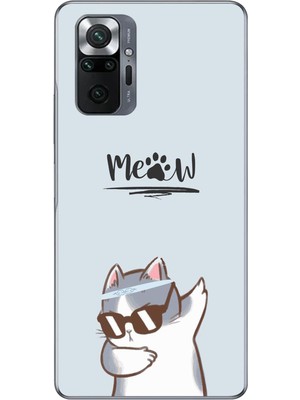 Le Balvo Redmi Note 10 Uyumlu Miyav Baskılı Silikon Kılıf