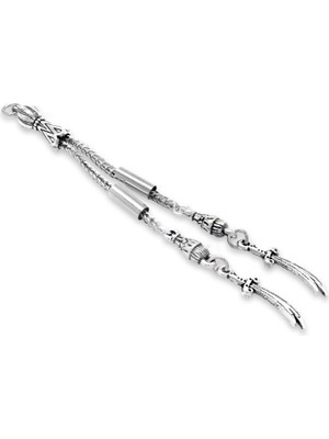 Tesbihane Metal Püskül - Foxtail Zincirli - Çift Kamçılı - Zülfikar Temalı
