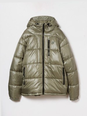Gap Erkek Yeşil Geri Dönüştürülmüş Heavyweight Şişme Puffer Şişme Mont