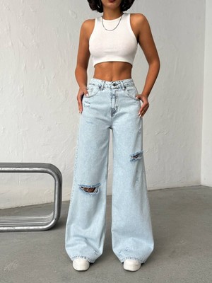 Aida Fashion Lazer Baggy Jeans