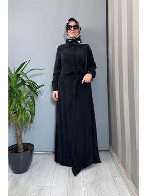 Miss Dalida Ön Kısmı Bağlama Detaylı Cupro Ipek Elbise Siyah T26Y-4026
