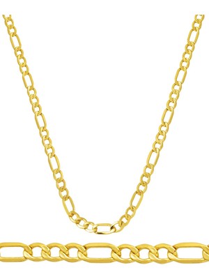 Bilezikci 65 cm. 14 Ayar Figaro Altın Zincir (3,5mm)