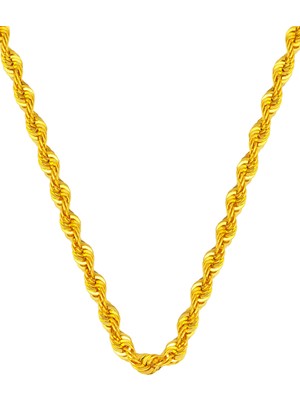 Bilezikci 14 Ayar Altın Parlak Burma Zincir 50 cm