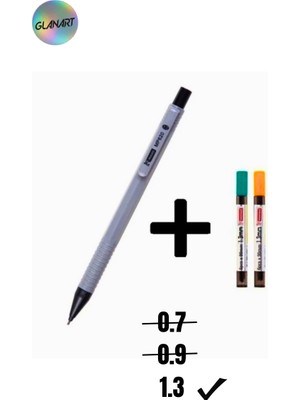 Glanart 1.3 mm Uçlu Kalem ve 2 Paket 1.3  mm Uç Seti Mikro