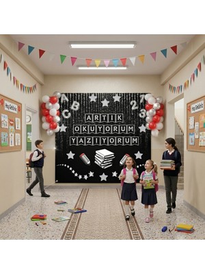 Ti Play Okuma Bayramı Hatıra Fotoğrafı Panosu Pvc Vinil Pano Süsü 160X160 cm | Tek Parça