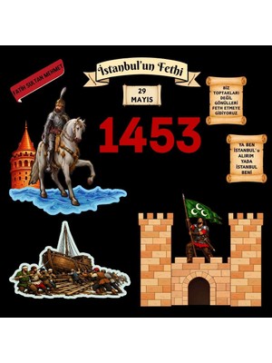 Ti Play Istanbul'un Fethi Temalı Okul Panosu Figür Seti | Hazır Kesim Sınıf Süsü