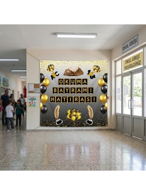 Ti Play Okuma Bayramı Hatıra Fotoğrafı Panosu Pvc Vinil Pano Süsü 160X160 cm | Tek Parça 02