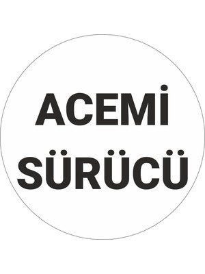 Skygo Parti Tasarla Acemi Sürücü Araba Etiketi 15 cm Beyaz