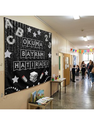 Ti Play Okuma Bayramı Hatıra Fotoğrafı Panosu Pvc Vinil Pano Süsü 160X160 cm | Tek Parça 01