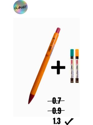 Glanart 1.3 MM UÇLU KALEM VE 2 PAKET 1.3  MM UÇ SETİ mikro