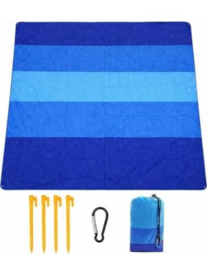 Skygo Plaj Battaniyesi, Kum Geçirmez Plaj Paspası 200,6 cm x 210,8 cm / 2-8 Yetişkin Için Su Geçirmez Hızlı Kuruyan Açık Hava Piknik Matı Seyahat, Kamp, Yürüyüş Için