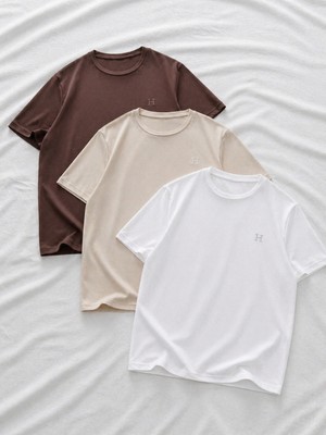 Comstar 3 Adet Erkek Yazlık Baskılı Slim Fit Kısa Kollu Tişört
