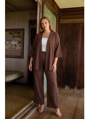 Mivoon Bürümcük Kumaş Kimono Takım