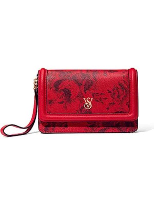 Victoria's Secret Phone Wristlet Red Floral