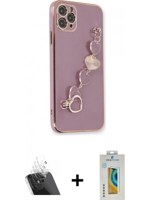 Pileli Store Pilelistore™ iPhone 11 Pro Max Kılıf Nova Işık Prime - Siyah Polymer Nano Ekran Koruyucu + Kamera Lens Koruma Cam - Sf
