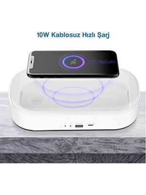Skygo Kablosuz Şarj Aleti ve Uv Maske Takı Sterilizasyon Kutusu Dezenfektan Cihazı