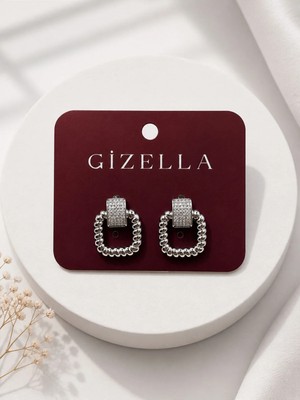 Xuping Jewelry Xp Xuping Xuping Kare Desenli Küpe Çelik Küpe