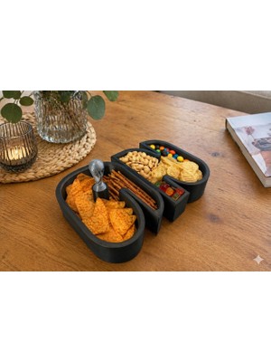 Alpin Futbol Taraftarı Atıştırmalık Tepsisi Organizer – Pla Organik Malzeme – 15 x 21 x 4cm