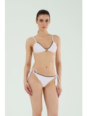 Louren B21045 Nakışlı Üçgen Bikini Takım