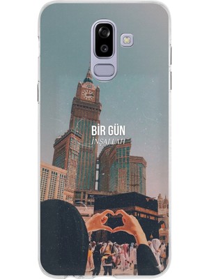 TechTree Samsung Galaxy J8-A6 Plus Uyumlu Kabe Sevdası Baskılı Silikon Kılıf