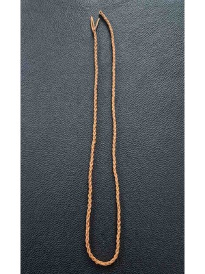 Nemma Deri ​hakiki Keçi Derisi Örgü Kolye ve Gözlük Ipi - 4 mm Yumuşak Deri Kordon (75-80 Cm)