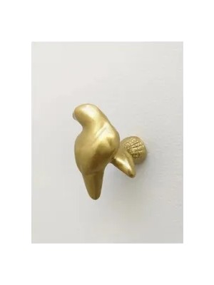 Vivense Kuş Şekil Modern Duvar Dekoru Askılık, Gold