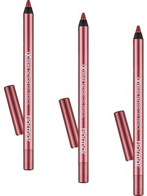 Skygo Işıltılı Kalıcı Göz Kalemi (Pembe) - Extreme Tattoo Gel Pencil - 009 Pink Star (3 Paketi)