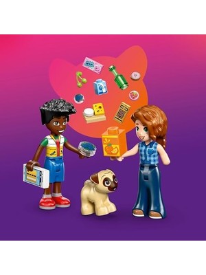 Skygo Heartlake Şehri Marketi 42680 – 5 Yaş ve Üzeri Çocuklar Için Autumn ve Zac Mini Bebekleri ile Köpek Figürü Içeren Yaratıcı Oyuncak Yapım Seti, Doğum Günü Hediyesi Fikri (176 Parça)