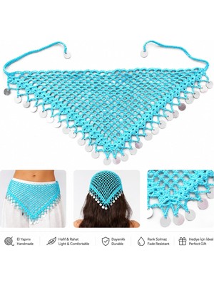 A&D Handmade El Örgüsü Pullu Cotton Bandana