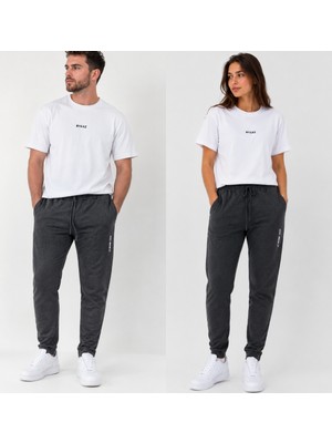 JUST WEAR ZT Unisex Premium Jogger Eşofman Altı Ayarlanabilir Paça Lastik Detaylı Flato Cepli