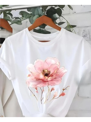 Divin Kadın Cool Baskılı Streetwear T-Shirt