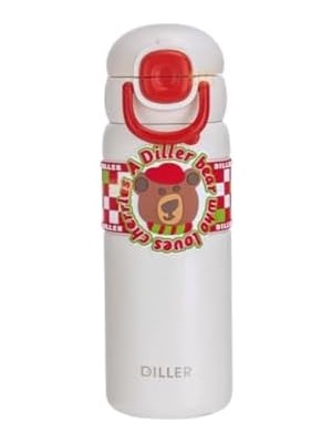 Skygo 600ML Sevimli Hayvanlar Desenli Pipetli/pipetsiz El Askılı Paslanmaz Çelik Termos