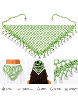 A&D Handmade El Örgüsü Pullu Cotton Bandana