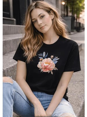 Divin Kadın Cool Baskılı Streetwear T-Shirt