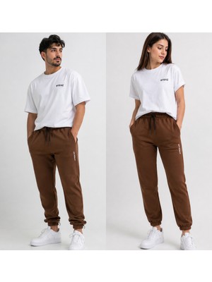 JUST WEAR ZT Unisex Premium Jogger Eşofman Altı Ayarlanabilir Paça Lastik Detaylı Flato Cepli