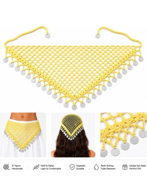 A&D Handmade El Örgüsü Pullu Cotton Bandana