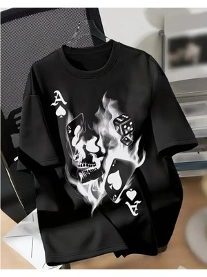 Divin Erkek Cool Baskılı Streetwear T-Shirt