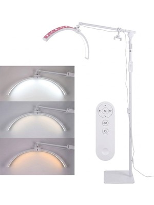 Ayt Trled 70CM Beyaz ve Işıltılı Pembe Elmas Desenli Ayaklı Profesyonel Güzellik Lambası