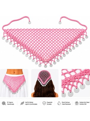 A&D Handmade El Örgüsü Pullu Cotton Bandana
