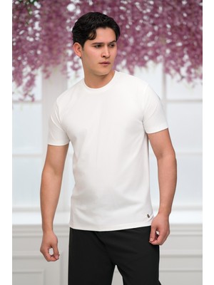 Paul Martin Slimfit Lyocell Kumaş Likralı Küçük Armürlü Bisiklet Yaka T-Shirt