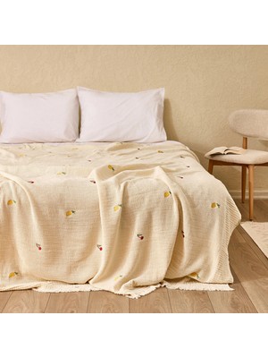 Matmel Soft Sorbetto Çift Kişilik Pike - Ekru / Renkli - 220X240 cm