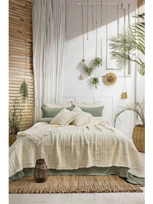 Layan Home 7 Katlı Müslin Fitilli Soft Çift Kişilik Yorgan - Natural